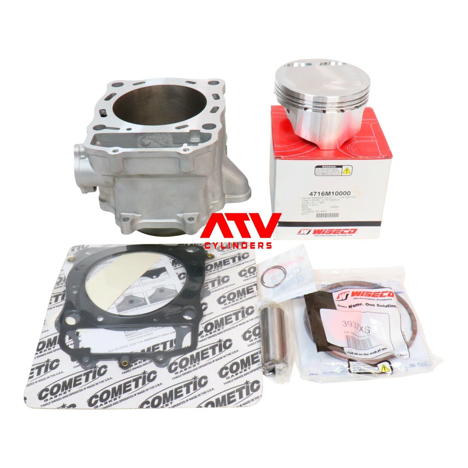 20002008 Honda XR650R XR650 R Cylinder Jug Wiseco Piston Top End Gask