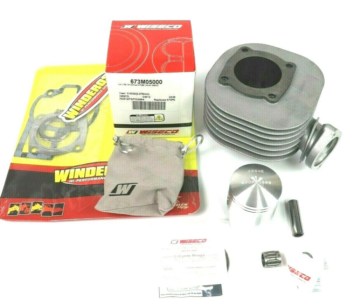 New 1987-2006 Suzuki LT80 Kawasaki KFX80 Cylinder Jug Piston Top Gaskets Kit